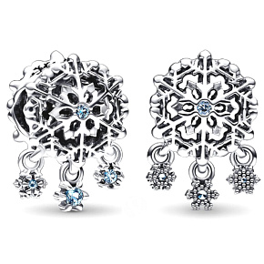 Prívesok Striebro 925 Ľadová snehová vločka náramok Vianoce