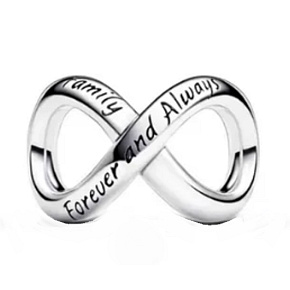 Prívesok Striebro 925 Infinity Infinity, korálik na náramku rodina Prívesok Striebro 925 Infinity Infinity, korálik na náramku rodina