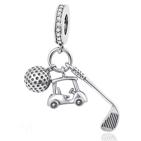 Charm Golf – elegance hry, klid a přesnost 3v1 - hůl, míček a vozík, přívěsek na náramek sport Charm Golf – elegance hry, klid a přesnost 3v1 - hůl, míček a vozík, přívěsek na náramek sport