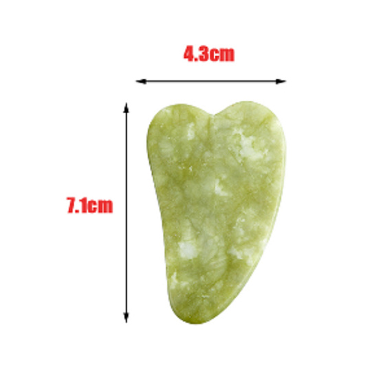 Serpentine Gua Sha redukuje vrásky, opuchy, zlepšuje elasticitu pokožky 4,3 x 7,1 cm, liečivý kameň