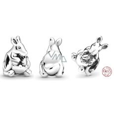 Prívesok Striebro 925 Austrália Klokan a mláďa, korálik na zvierací náramok Prívesok Striebro 925 Austrália Klokan a mláďa, korálik na zvierací náramok