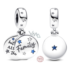 Charm Striebro 925 Láska rodiny, 2v1 prívesok na náramok rodina Charm Striebro 925 Láska rodiny, 2v1 prívesok na náramok rodina