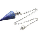 Lapis Lazuli kyvadlo prírodný kameň 3,5 cm + retiazka s guľôčkou 18 cm, kameň harmónie