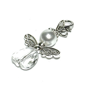 Prívesok anjel s krídlami v tvare srdca 22 x 30 mm 1 kus Prívesok anjel s krídlami v tvare srdca 22 x 30 mm 1 kus