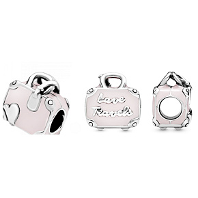 Prívesok Striebro 925 Cestovný kufor, cestovný náramok korálek