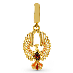 Prívesok zo striebra 925 Flying Phoenix, prívesok na náramok Prívesok zo striebra 925 Flying Phoenix, prívesok na náramok