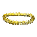 Citrín náramok elastický prírodný kameň, guľôčka 8 mm / 16-17 cm, kameň hojnosti, úspechu