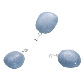 Angelit Troml prívesok prírodný kameň, 2,2 - 3 cm, 1 kus, kameň mieru Angelit Troml prívesok prírodný kameň, 2,2 - 3 cm, 1 kus, kameň mieru