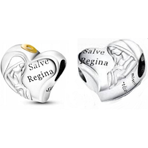 Šarm Striebro 925 Náboženské prívesky Panna Mária, Zdravas Mária, korálik na náramok náboženstvo