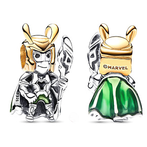 Prívesok Striebro 925 Marvel The Avengers, Loki, korálik na náramok