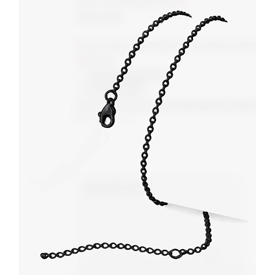 Řetízek z nerezové oceli barva černá, tloušťka 1,85 mm, délka 45 + 5 cm – elegantní, odolný, hypoalergenní