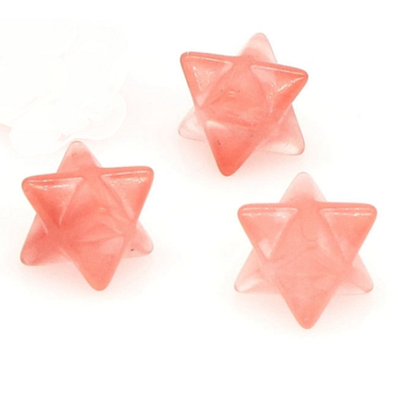 Krištáľ ružový Merkaba hmatka 13 mm, kameň kameňov