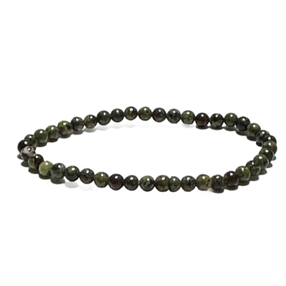 Epidot náramok elastický prírodný kameň, guľôčka 4 mm / 19 cm hojnosť, prosperita