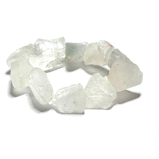 Krištáľ náramok elastický surový prírodný kameň 2 - 2,5 cm / 16 - 17cm, kameň kameňov