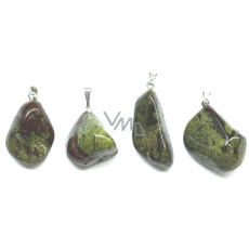 Epidot Troml prívesok prírodný kameň M, cca 3,5 cm, srdcový liečivý kameň Epidot Troml prívesok prírodný kameň M, cca 3,5 cm, srdcový liečivý kameň