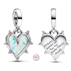 Charm Striebro 925 Priateľstvo 2v1, prívesok na náramok láska