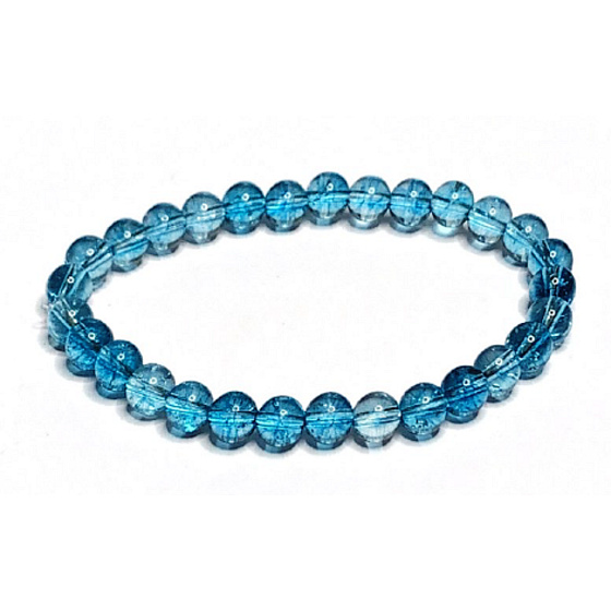 Topaz náramek elastický přírodní kámen moudrosti