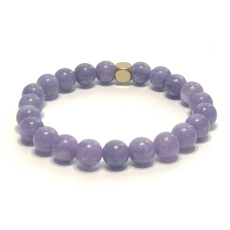 Sodalitový náramok elastický prírodný kameň, guľôčka 8 mm / 16 - 17 cm, komunikácia s kameňom