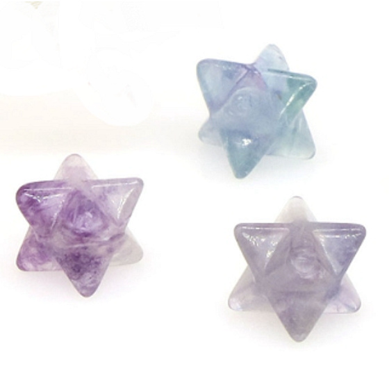 Fluorit merkaba prírodný kameň 13 mm, kameň géniov