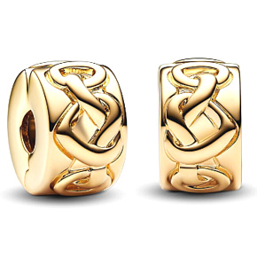 Charm Striebro 925 Prepletané srdcia, korálka na náramok láska