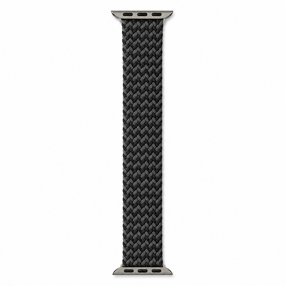 Apple Watch řemínek pletený elastický šedočerný 42/44 mm, velikost L | Sportovní textilní řemínek