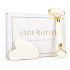 Quartz Gua Sha 5 x 8 cm + masážny valček 14 x 5,5 cm redukuje vrásky, opuchy, zlepšuje elasticitu pokožky, nastavuje