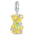 Charm Striebro 925 Medveď žltý fantastický sen, prívesok na náramok zviera