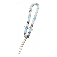 Amazonit mat přívěšek na mobil 6 mm, obvod 26,5 cm Amazonit mat přívěšek na mobil 6 mm, obvod 26,5 cm