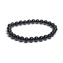 Turmalín / Skoryl náramok elastický prírodný kameň, guľôčka 6 mm / 16 - 17 cm, strážca dobrej nálady