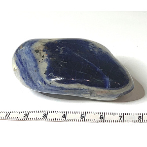 Sodalit Tromlovaný prírodný kameň 100 - 160 g, 1 kus, komunikácia s kameňom