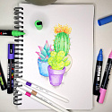 Posca Univerzálna sada akrylových fixiek 1,8 - 2,5 mm Ocean mix morské tóny 8 kusov PC-5M