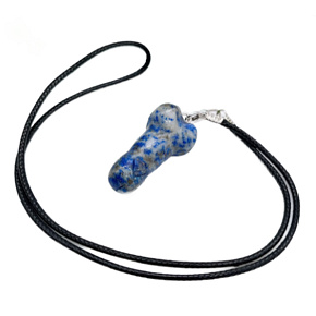 Sodalit Penis amulet pro plodnost, přívěsek přírodní kámen ručně broušený 3 cm, kámen komunikace Sodalit Penis amulet pro plodnost, přívěsek přírodní kámen ručně broušený 3 cm, kámen komunikace