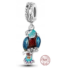 Prívesok na náramok zo striebra 925 Eagle blue, zvierací prívesok Prívesok na náramok zo striebra 925 Eagle blue, zvierací prívesok