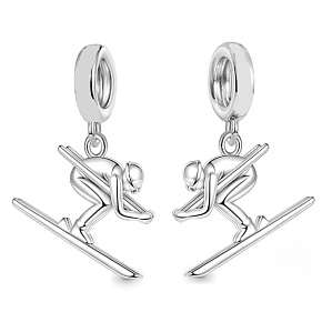 Prívesok Striebro 925 Lyžovanie Báječná cesta, prívesok na náramku šport