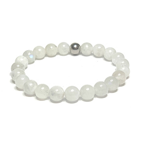 Mesačný kameň modrý náramok elastický prírodný kameň, guľôčka 8 mm / 16-17 cm, kameň osudu Mesačný kameň modrý náramok elastický prírodný kameň, guľôčka 8 mm / 16-17 cm, kameň osudu