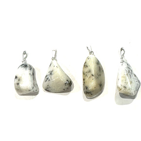 Opálový dendritický prívesok Trommel prírodný kameň M, cca 2,5 cm, kameň šťastia