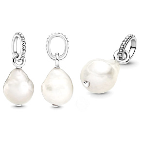 Prívesok zo striebra 925 Perla baroková rieka na náramok, symbol