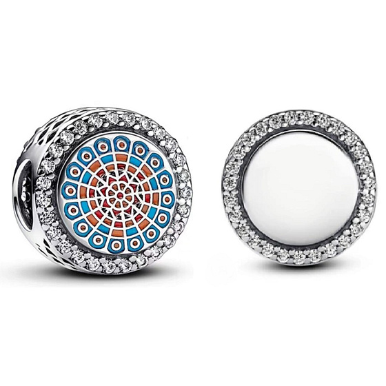 Prívesok Striebro 925 Francie Paris gravírovaný prívesok katedrála rozeta, korálik na cestovný náramok