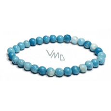 Larimar náramok elastický prírodný kameň, guľôčka 6 mm / 16 - 17 cm, kameň bájnej Atlantídy Larimar náramok elastický prírodný kameň, guľôčka 6 mm / 16 - 17 cm, kameň bájnej Atlantídy