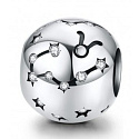 Znamenie zverokruhu Býk, prívesok na náramok + zirkón, gulička 9 mm 1 kus