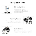 Prívesok zo striebra 925 Disney Mickey Mouse, filmový náramok