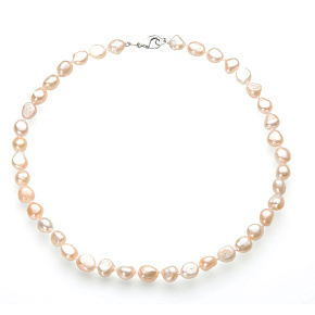 Perla marhuľová riečna nepravidelná náhrdelník prírodný, 47 cm, symbol ženskosti, prináša obdiv Perla marhuľová riečna nepravidelná náhrdelník prírodný, 47 cm, symbol ženskosti, prináša obdiv