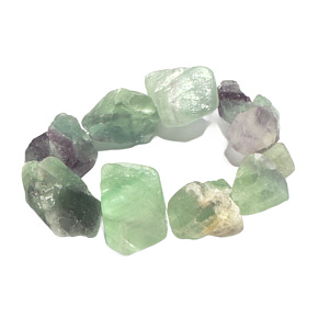 Fluorit zeleno-čirý náramek elastický přírodní, surový kámen 1,5 - 3 cm / 16 - 17 cm, kámen géniů Fluorit zeleno-čirý náramek elastický přírodní, surový kámen 1,5 - 3 cm / 16 - 17 cm, kámen géniů