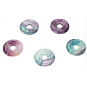 Fluorit Rainbow Donut prírodný kameň 30 mm, kameň géniov