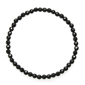 Onyx fazetový náramok elastický prírodný kameň, guľa 4 mm / 19 cm, kameň životnej sily Onyx fazetový náramok elastický prírodný kameň, guľa 4 mm / 19 cm, kameň životnej sily