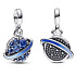 Charm Striebro 925 Planéta Saturn - Mini medailón, prívesok na náramok vesmír