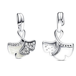 Šarm Striebro 925 Ginkgo Biloba list symbol zdravia, odolnosť, príroda náramok prívesok