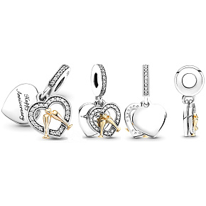 Prívesok zo striebra 925 Šťastné výročie, prívesok k výročiu 2v1 Prívesok zo striebra 925 Šťastné výročie, prívesok k výročiu 2v1