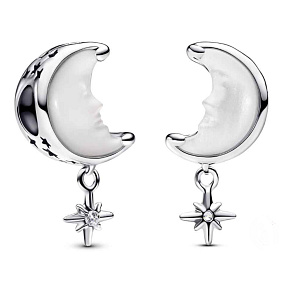 Charm Měsíc a Severka, přívěsek na náramek vesmír