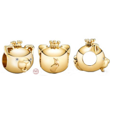 Šarm Striebro 925 Pes je jedenáste zviera v 12-ročnom cykle čínskeho znamenia zverokruhu, korálik na náramok